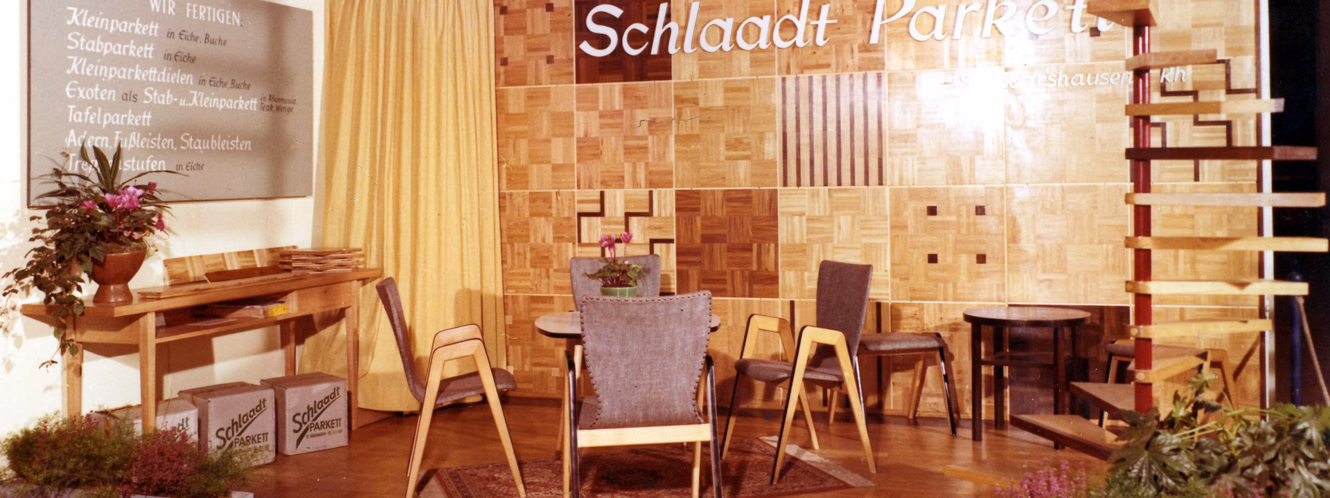 1950 Weiterentwicklung der Produktionsaktivitäten hin zum Parketthersteller