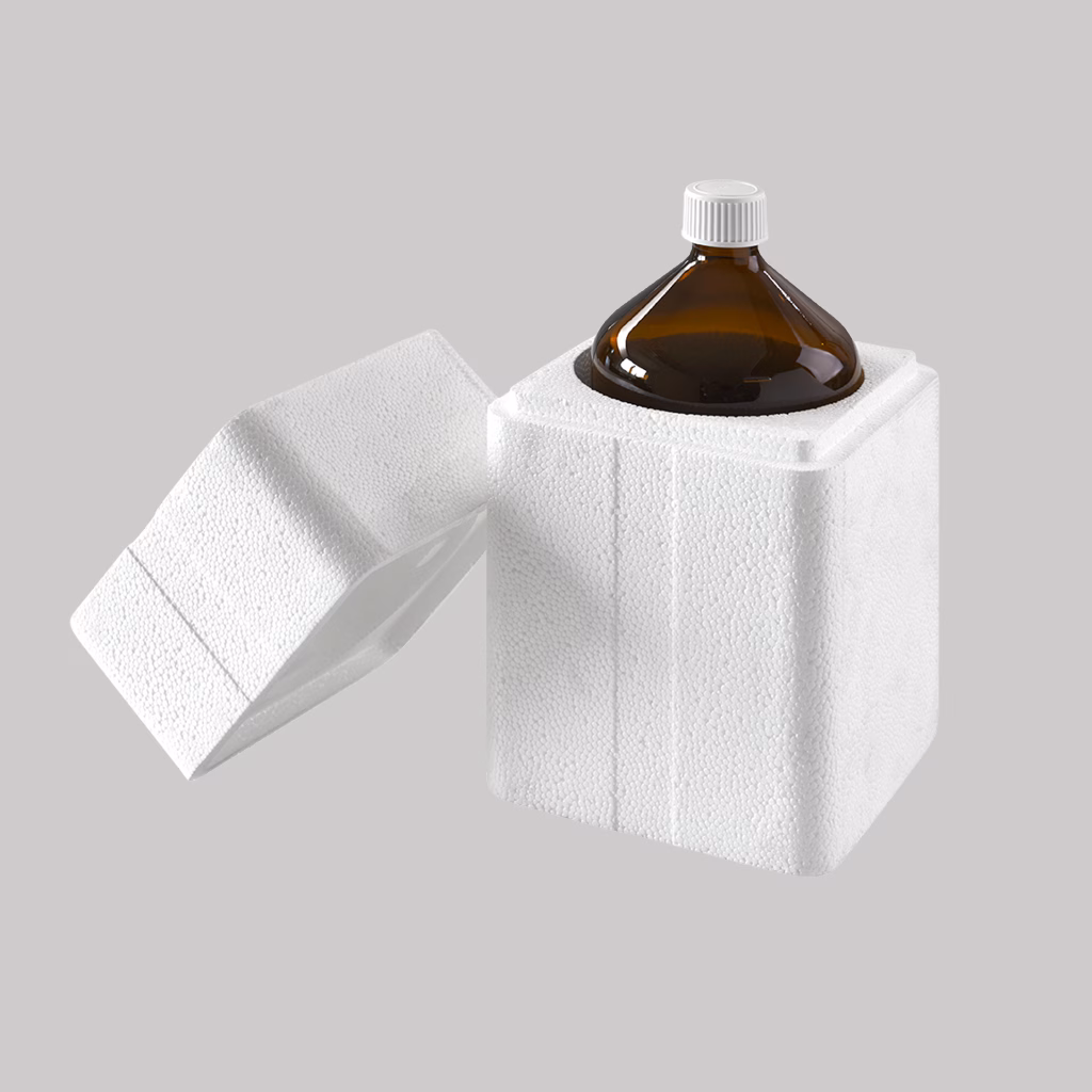 EPS-Vollverpackung für 1.000 ml DIN-Enghalsflasche EPS-Vollverpackung für 1.000 ml DIN-Enghalsflasche