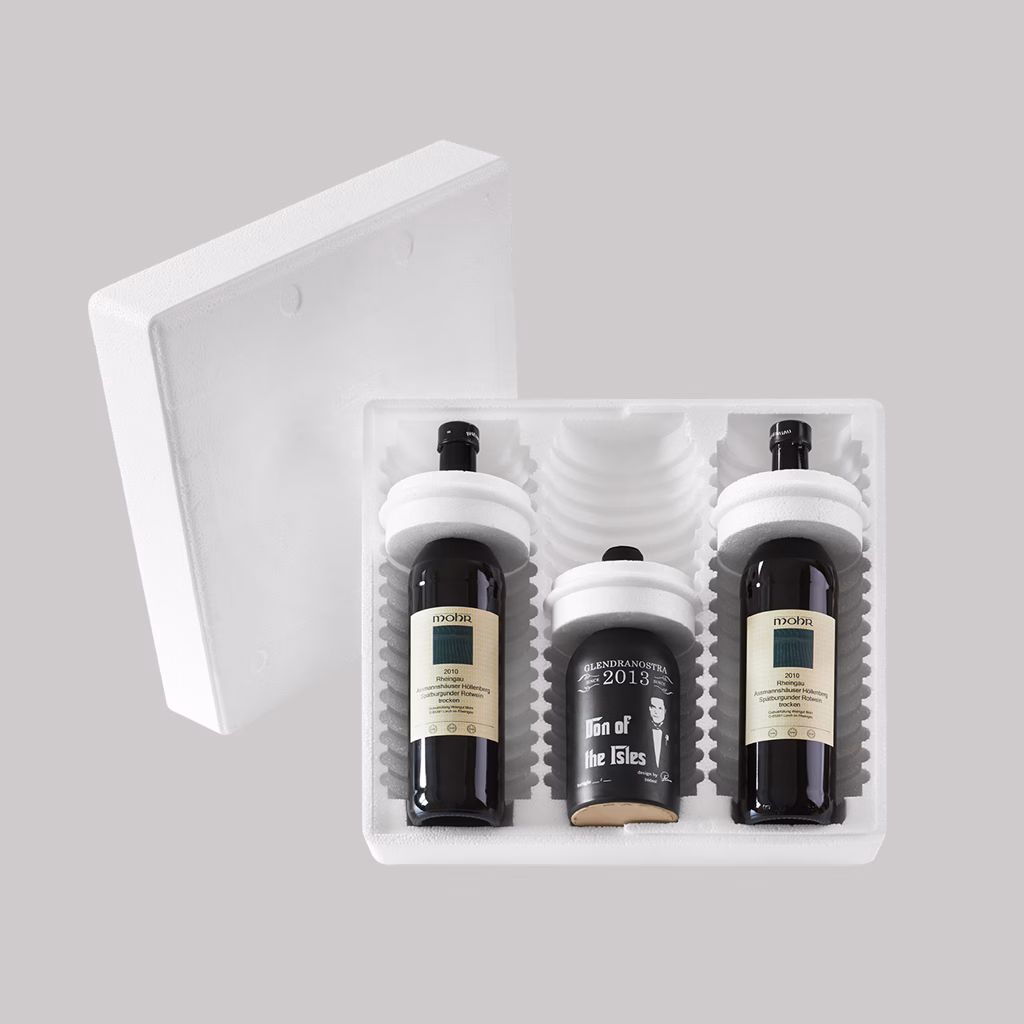 3er-Vario-Flaschenverpackung für unterschiedliche Flaschenformen 3er-Vario-Flaschenverpackung für unterschiedliche Flaschenformen